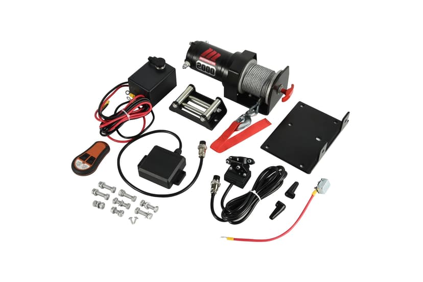 MotoMaster Steel Rope Winch with Wireless Remote, 2000-lb