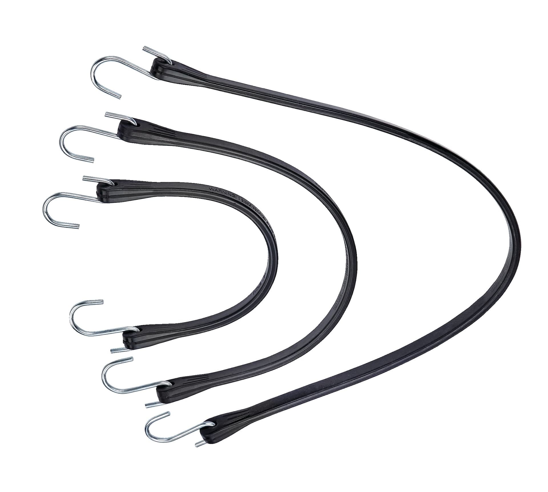 Certified Rubber Bungee Cord Kit, Weather Resistant, Assorted Sizes, 10-pk