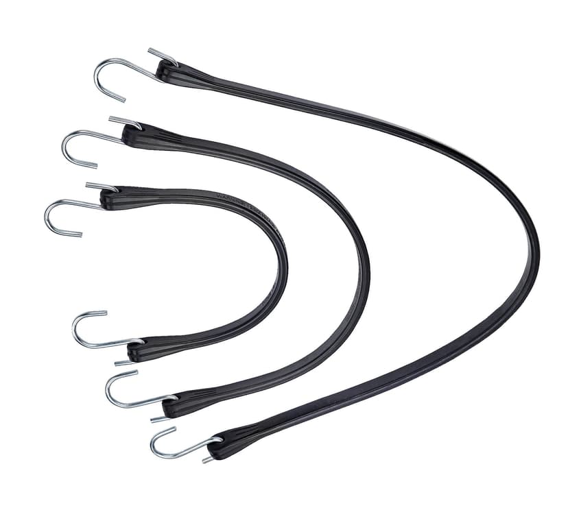 Certified Rubber Bungee Cord Kit, Weather Resistant, Assorted Sizes, 10-pk