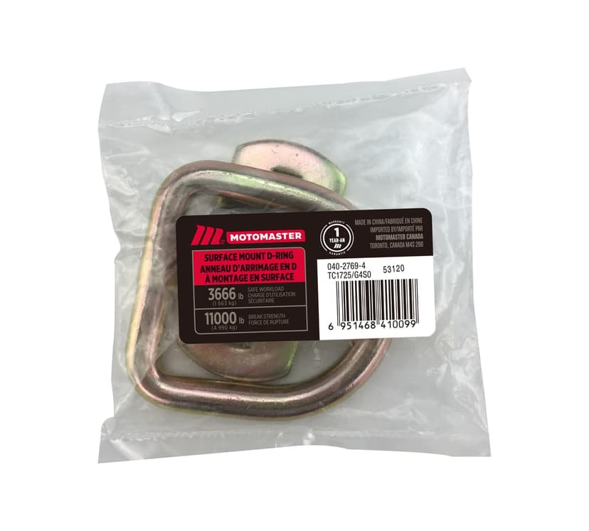 MotoMaster 11,000-lb Medium Duty D-Ring, Surface Mountable