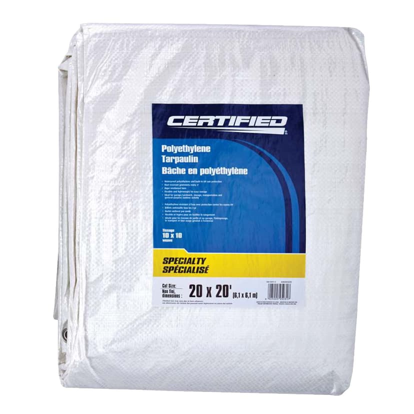 Certified Specialty Garage Poly Tarp, Waterproof, 20 x 20-ft