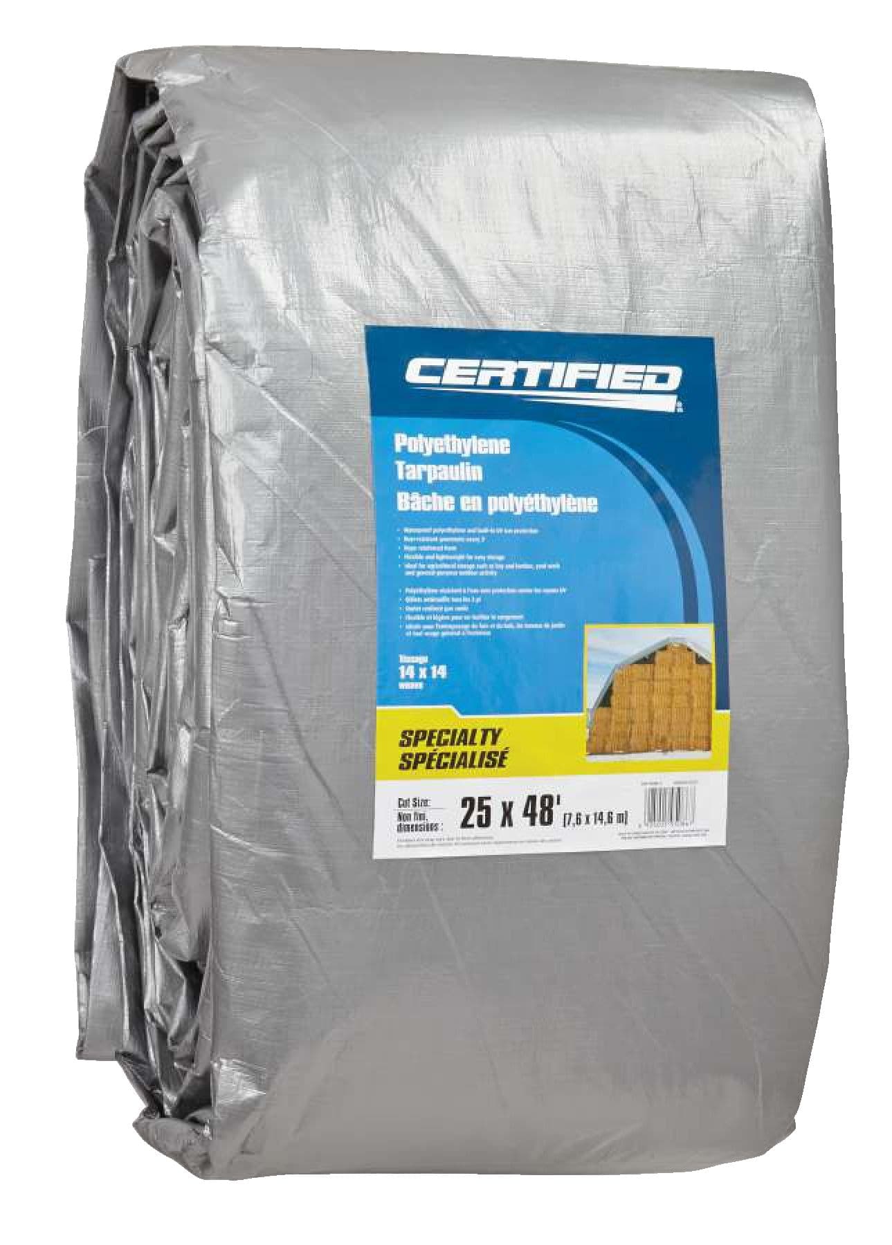 Certified Hay Poly Tarp, 25-ft x 48-ft