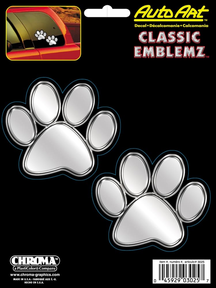 Paw Prints Emblem Decal