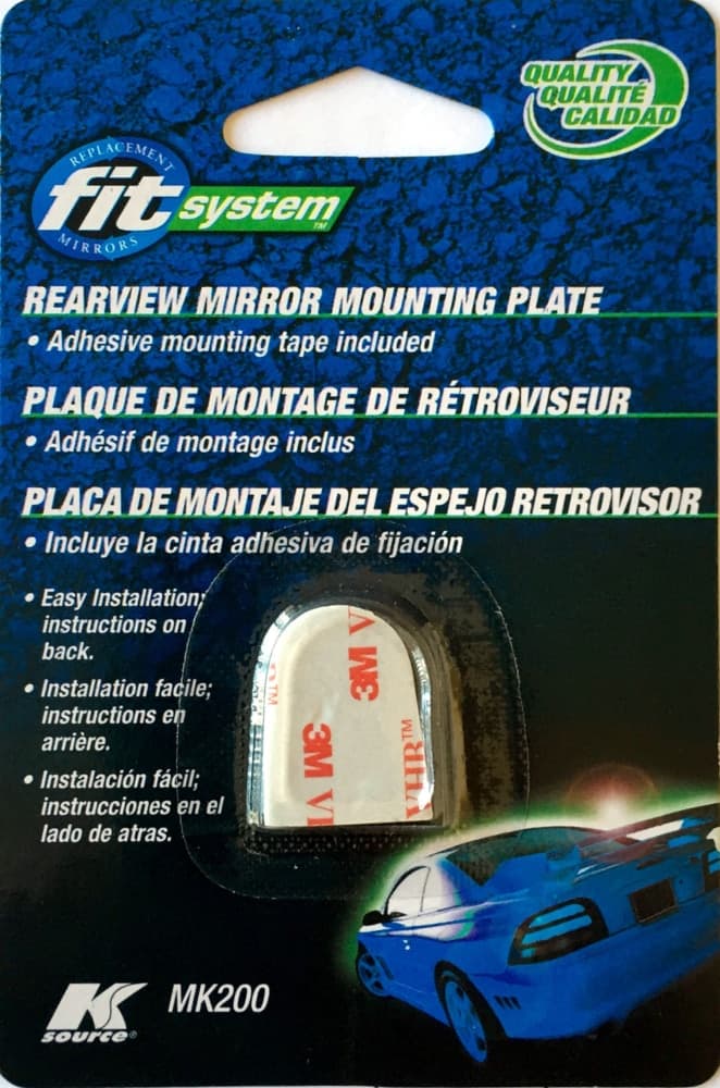 K Source Mounting Plate with Adhesive for Rear View Mirror