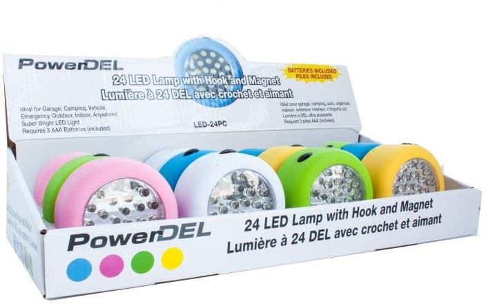 24 LED Puck Lights, Assorted