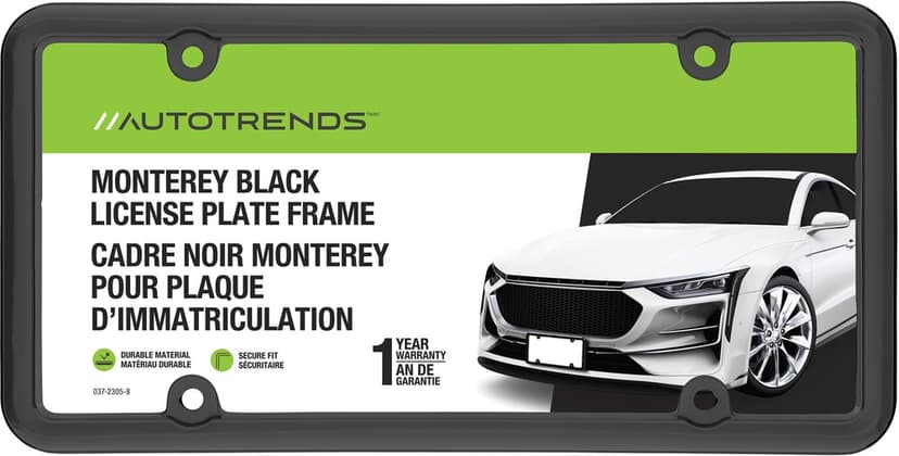 Monterey License Plate Frame, Black