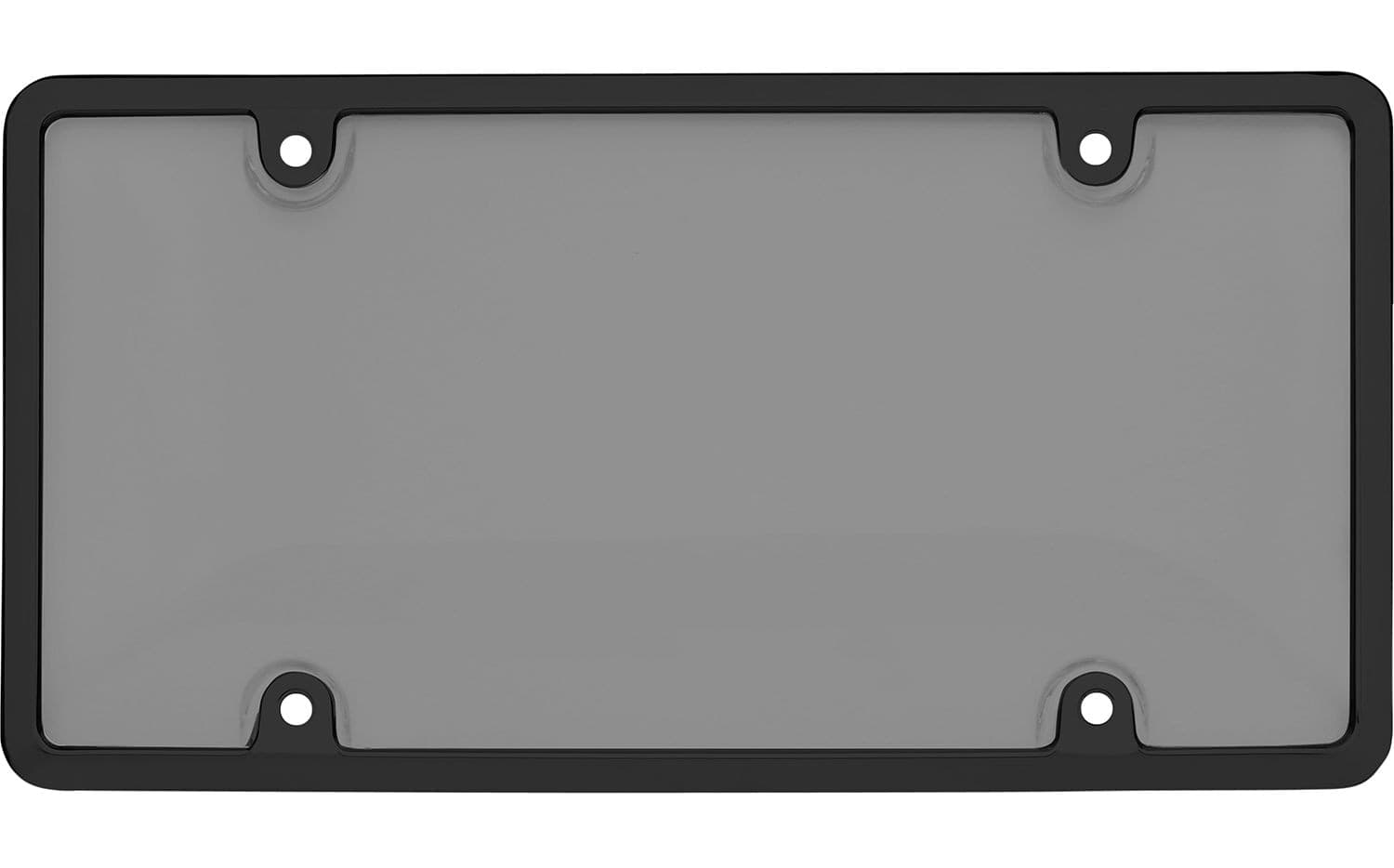Black License Plate Frame with Smoke Shield for Offroad/Showroom Use Only
