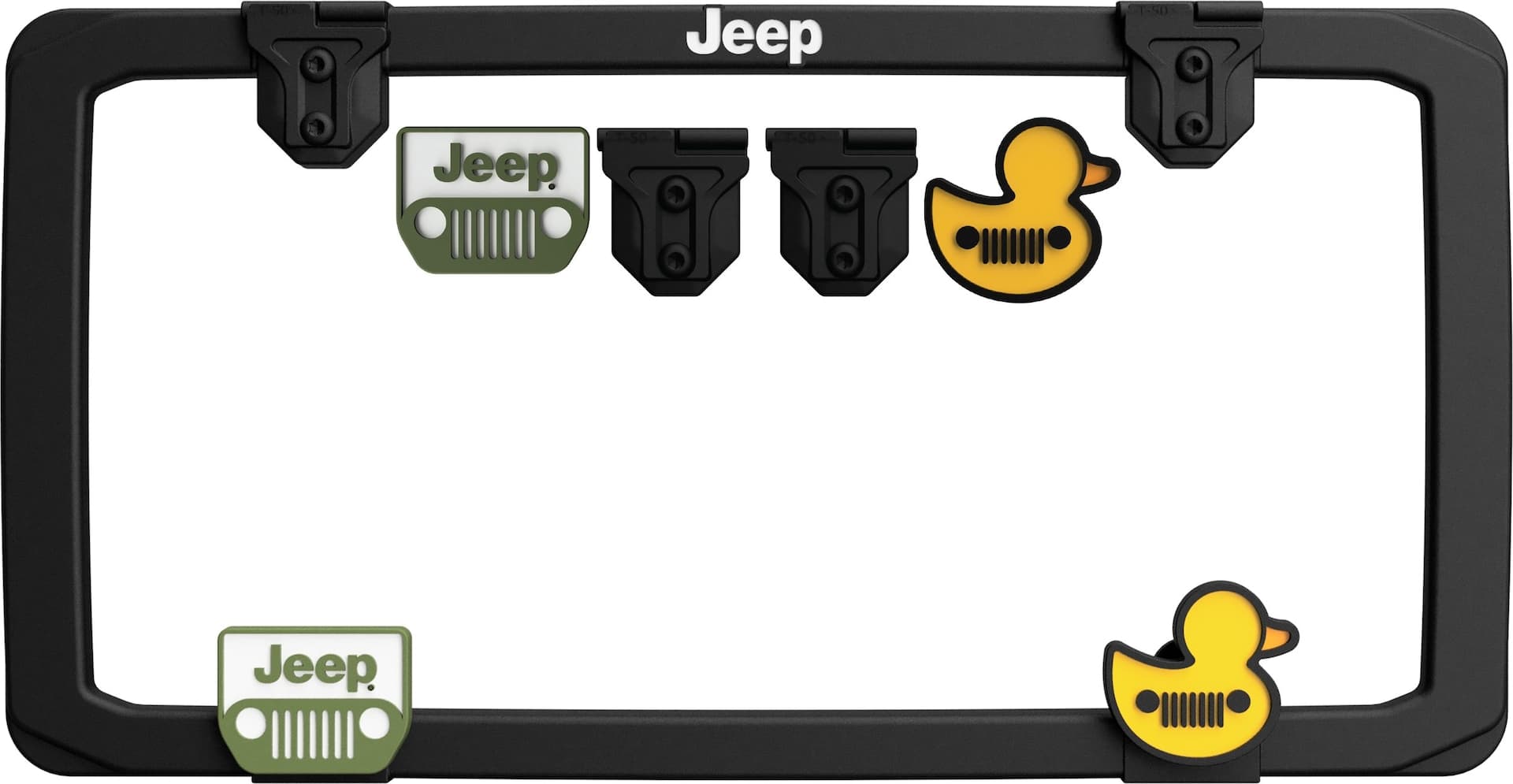 Cruiser Accessories Matte Black Jeep License Plate Frame, 9-pc