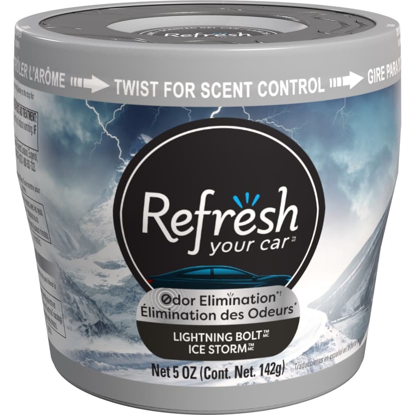Refresh Your Car! Lightning Bolt Ice Storm Dual Can Air Freshener, 5-oz