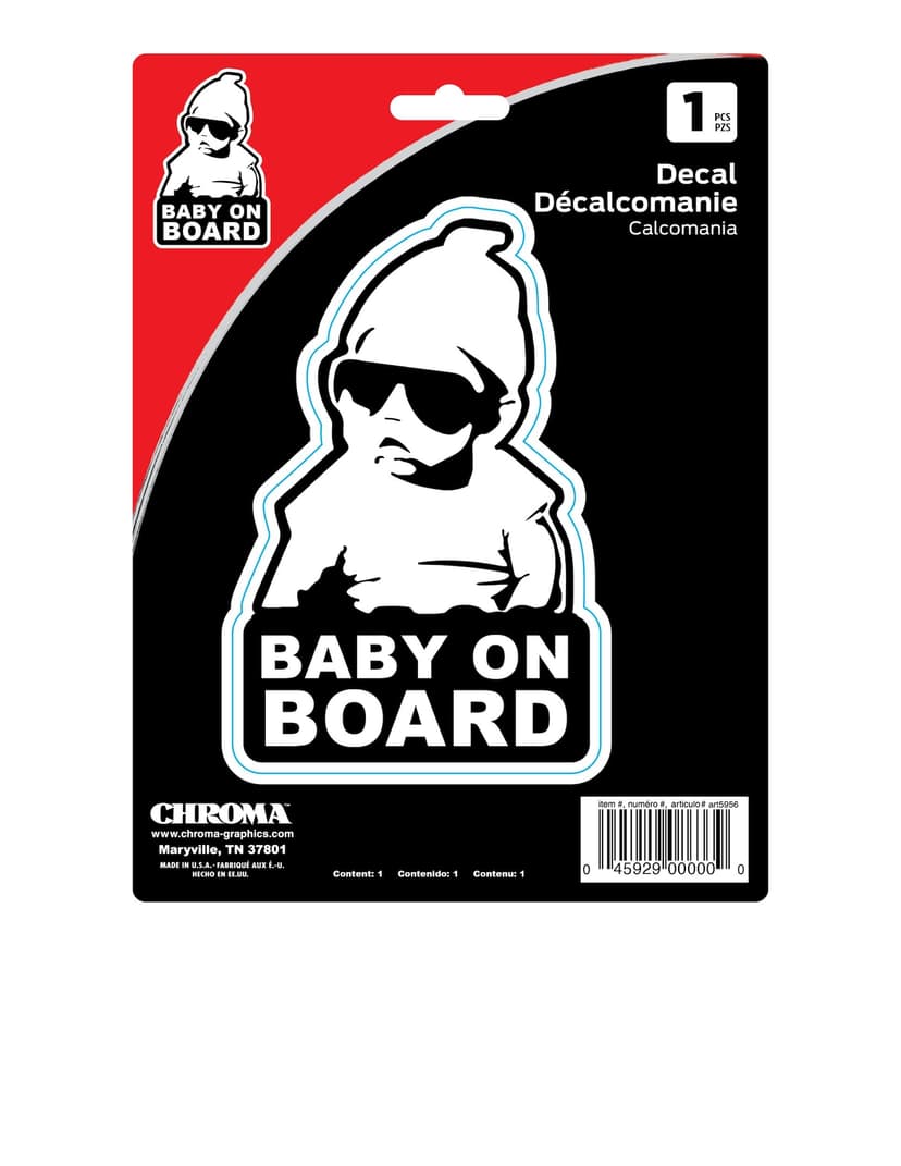 Chroma Baby On Board Self-Adhesive Decal