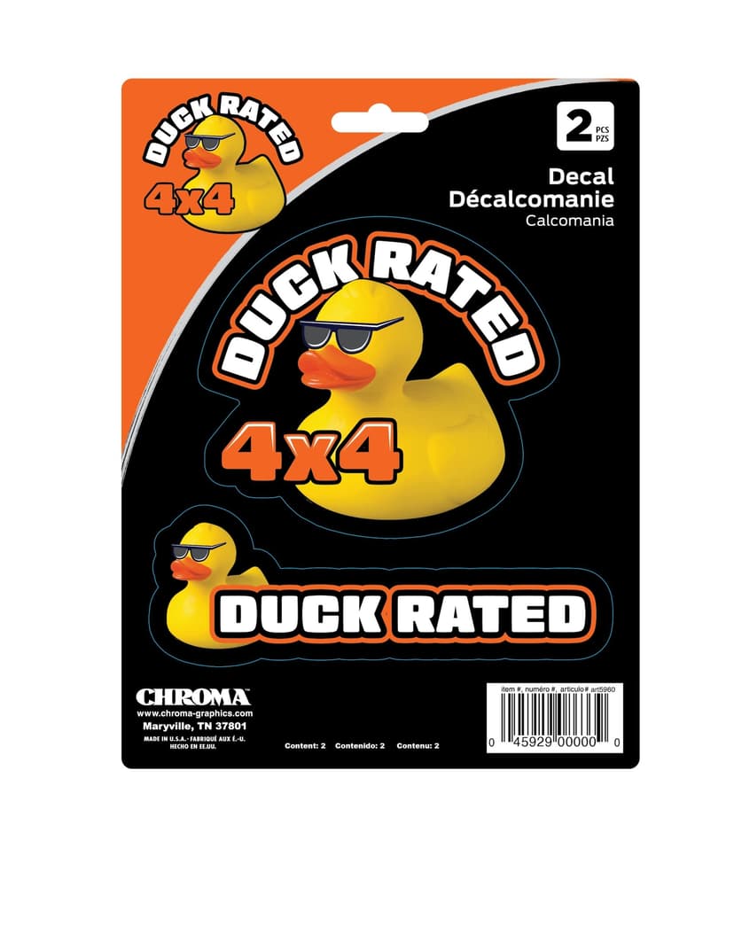 Chroma Duck Rated 2-Piece 4x4 Self-Adhesive Decal