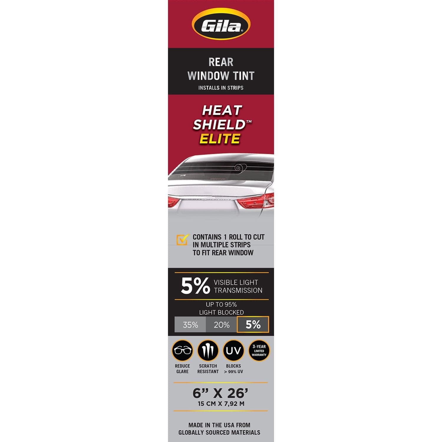 Gila Heat Shield Elite Ceramic 5% VLT Rear Window Tint