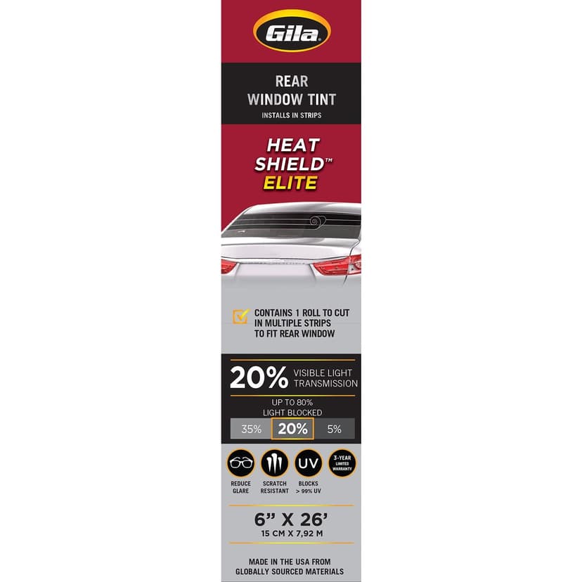 Gila Heat Shield Elite Ceramic 20% VLT Rear Window Tint