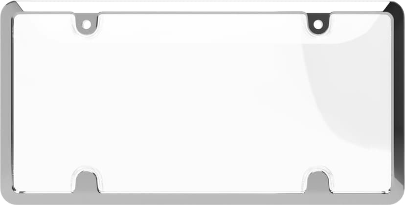Cruiser Chrome Tuf Metal License Plate Frame with Clear Shield