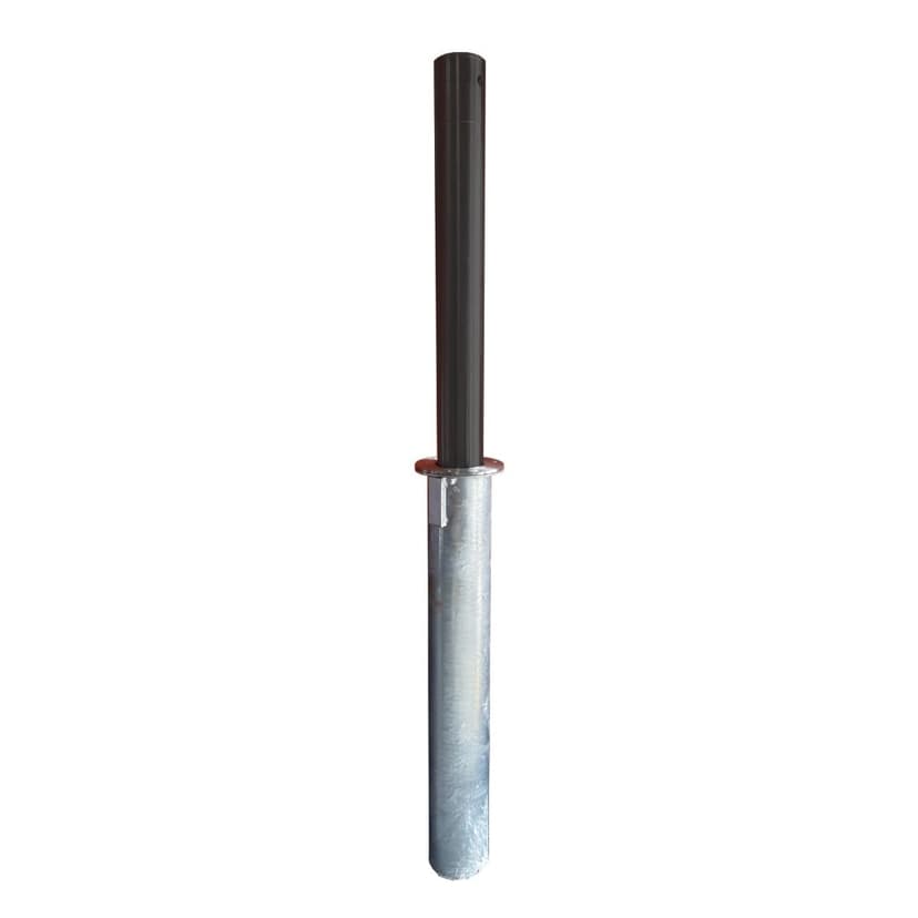 Annt Black Powder Coated Retractable Driveway Bollard
