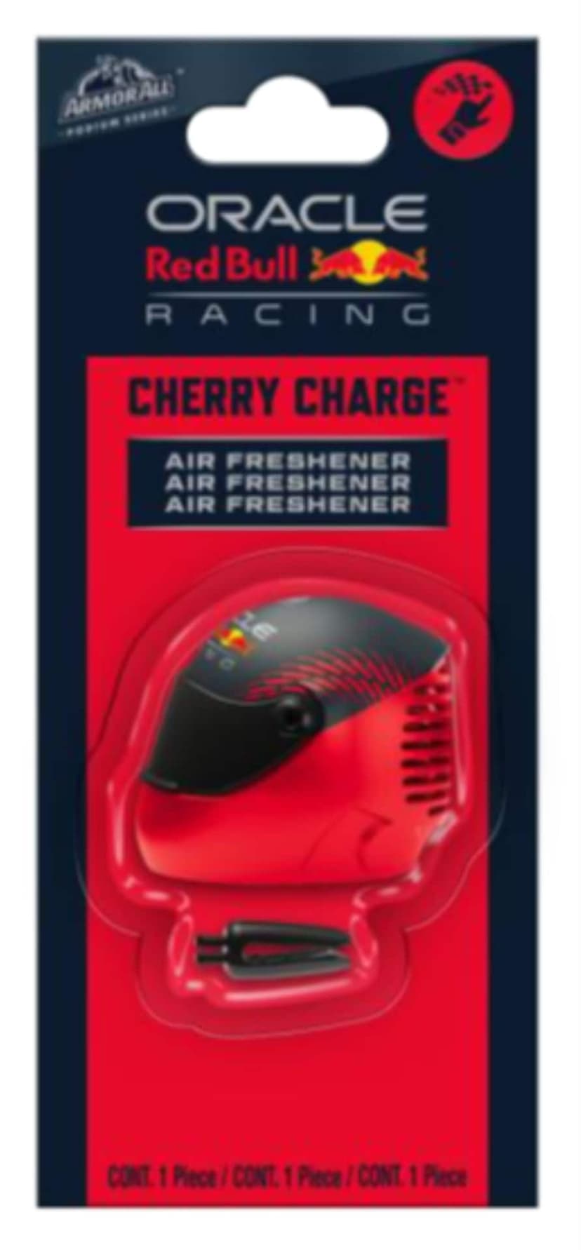 Armor All Podium Series 3D Helmet Car Air Freshener Vent Clip, Cherry Charge