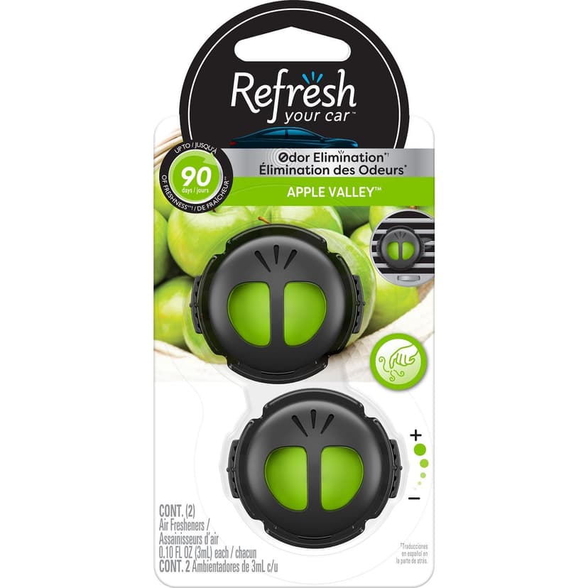 RYC Car Air Freshener Vent Clips, Apple Valley, 2-pk