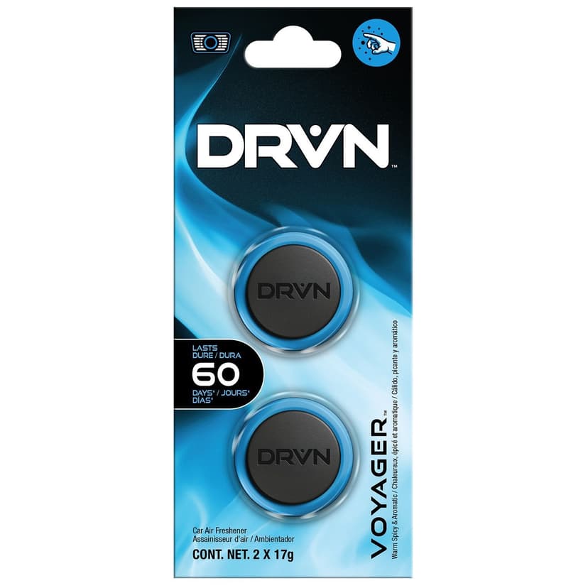 DRVN Car Air Freshener Vent Clip, Voyager, 2-pk