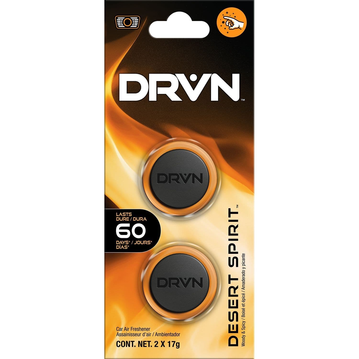 DRVN Car Air Freshener Vent Clip, Dessert Sprit, 2-pk