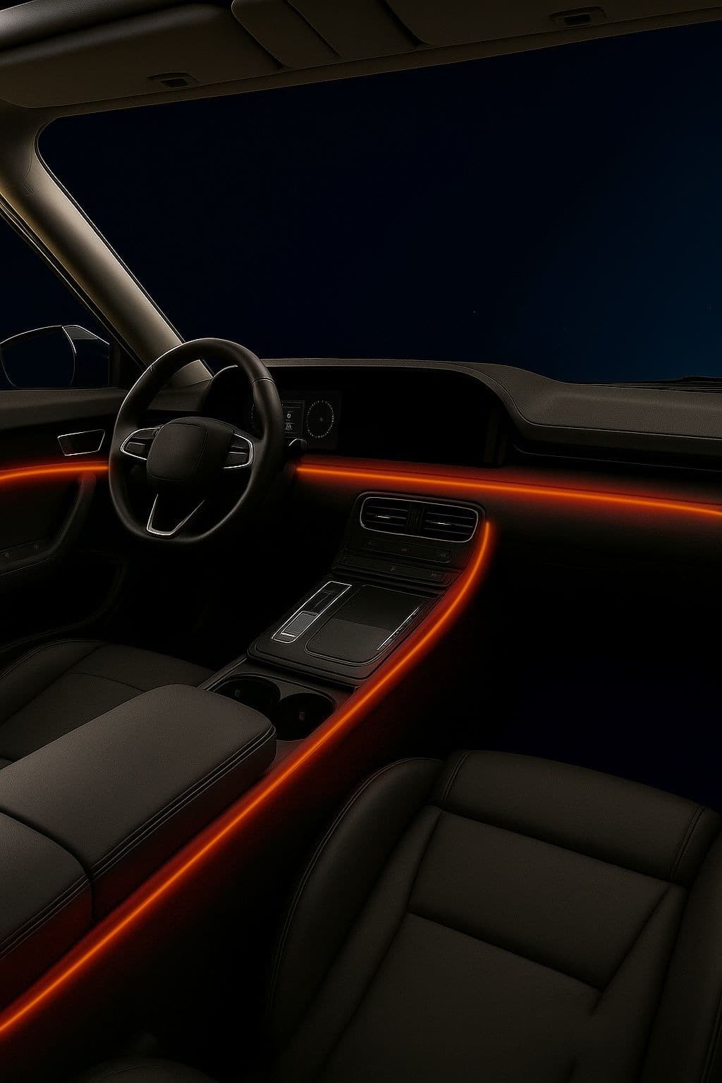 Stallion LED Car Interior Lighting Trim Wire Light Kit, 9-ft, Orange