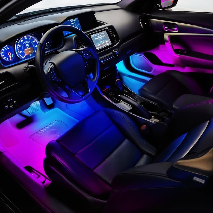 Stallion Remote Controlled RGBIC Interior Light Strips, 2 x 12-in