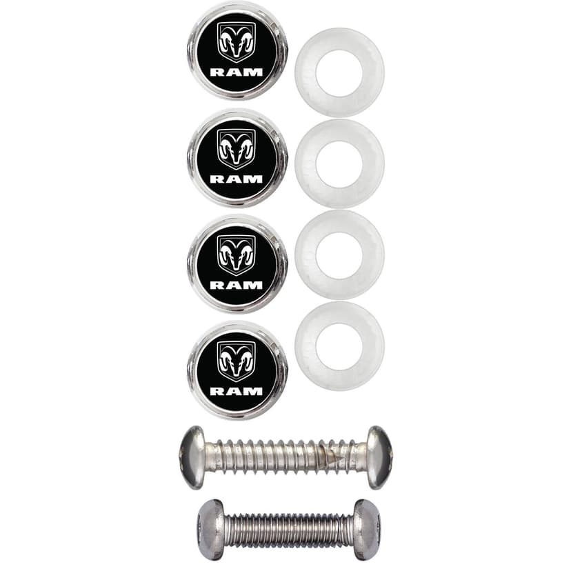 Ram UV-Resistant License Plate Fastener Caps, 4-pk