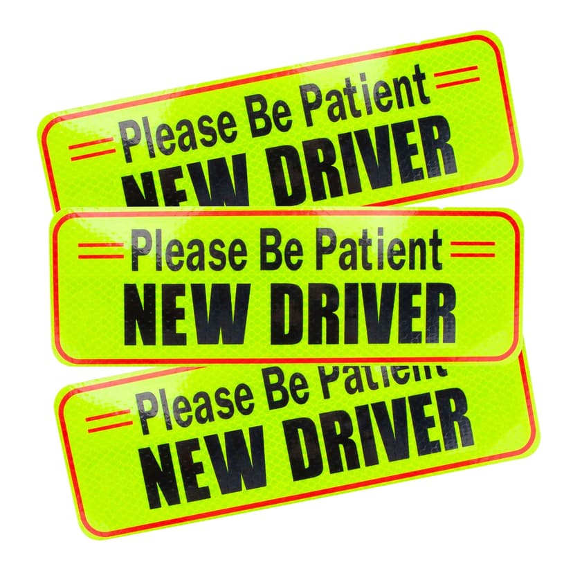 AutoTrends New Driver Decal, Weather-Resistant, 3-pk