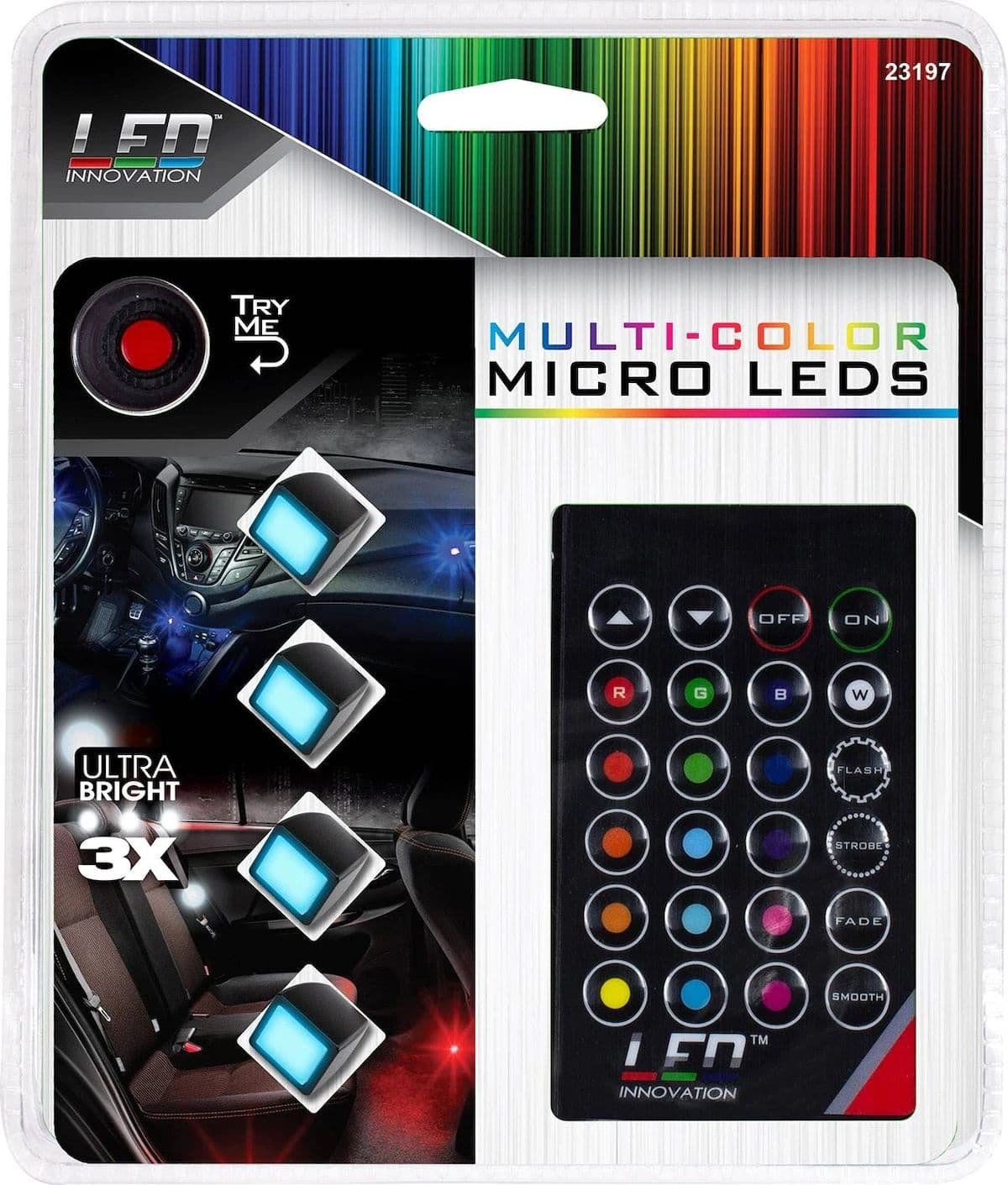 Custom Accessories LED Innovations Micro Dash Light, Multi-Colour, 4-pc