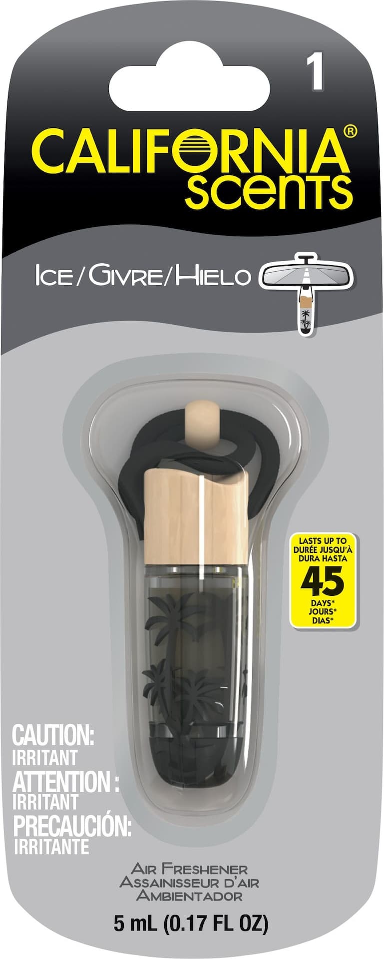 California Scents Vial Air Freshener, Ice Scent, 1-pk