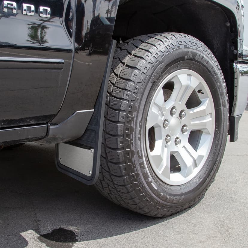 MotoMaster Universal Heavy Duty Mud Guards, Chrome Plate, Front