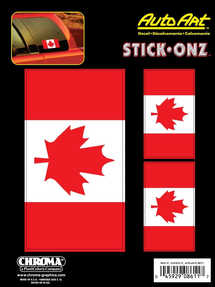 Canadian Flag Decal, 6-in x 8-in