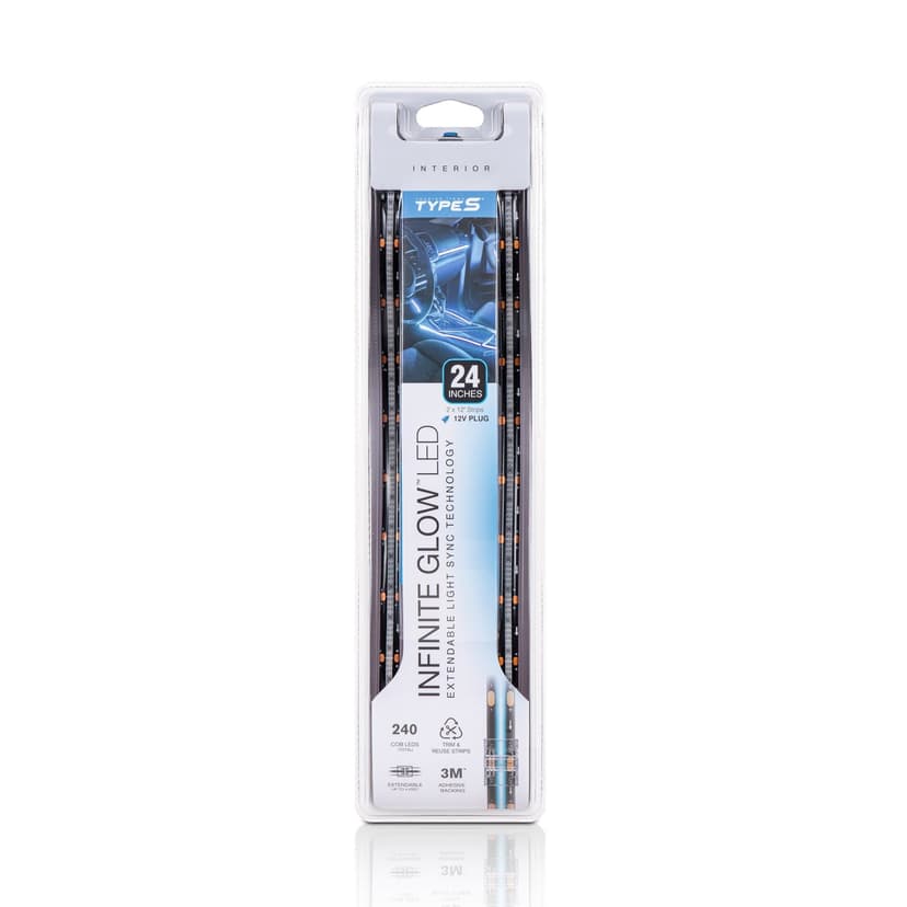 TYPE S Omni Infinite Glow LED Single Colour Extendable Light, 24-in, Blue