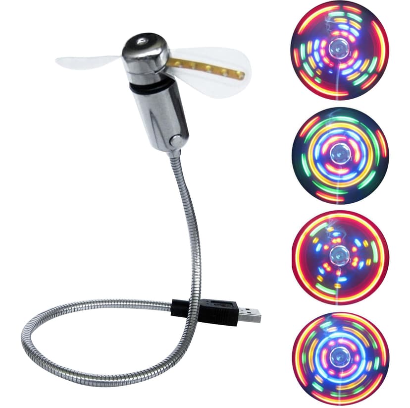 AutoTrends USB Fan With colourful Lights