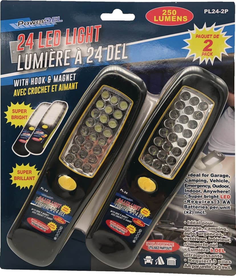 Chateau 24-LED Rec Worklight, 2-pk