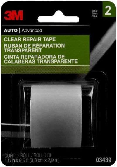 3M Automotive Clear Transparent Repair Tape, 1-1/2-in x 9.6-ft