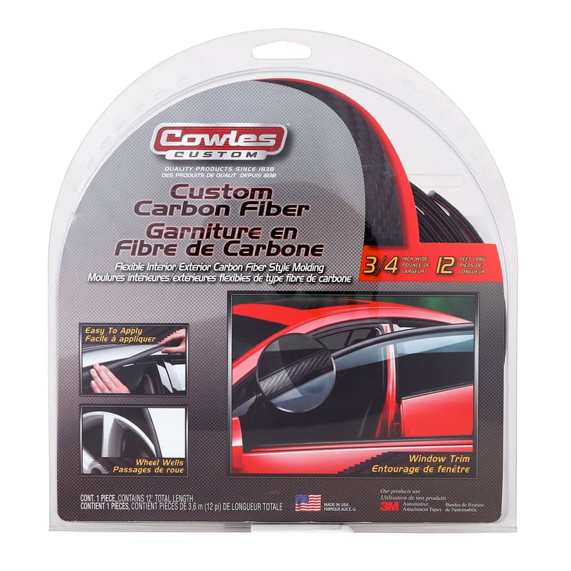 Custom Carbon Fibre Molding, 3/4-in