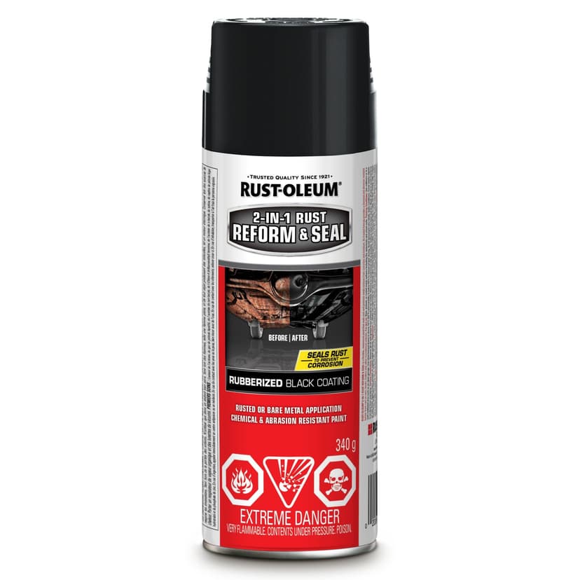 Rust-Oleum® Rust Reformer Aerosol Spray Paint, Flat Black, 340-g
