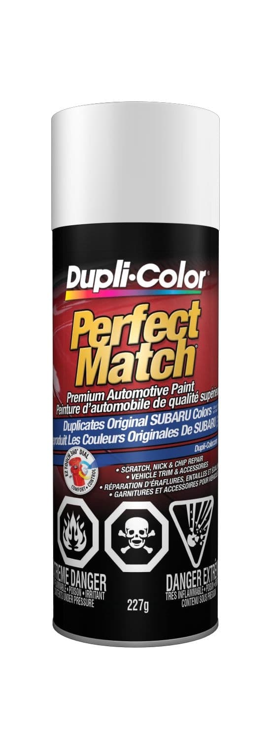 Dupli-Color Perfect Match Premium Acrylic Lacquer Automotive Aerosol Spray Paint, Glacier White, 227g
