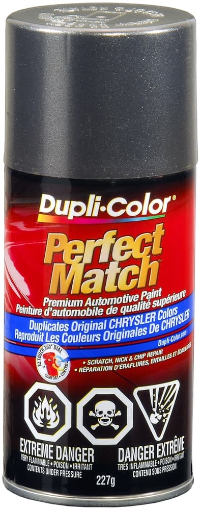 Dupli-Color Perfect Match Premium Acrylic Lacquer Automotive Aerosol Spray Paint, Charcoal Grey Metallic, 227g