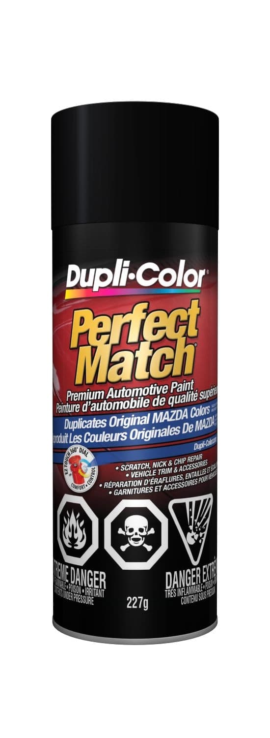 Dupli-Color Perfect Match Premium Acrylic Lacquer Automotive Aerosol Spray Paint, Black Mica, 227g