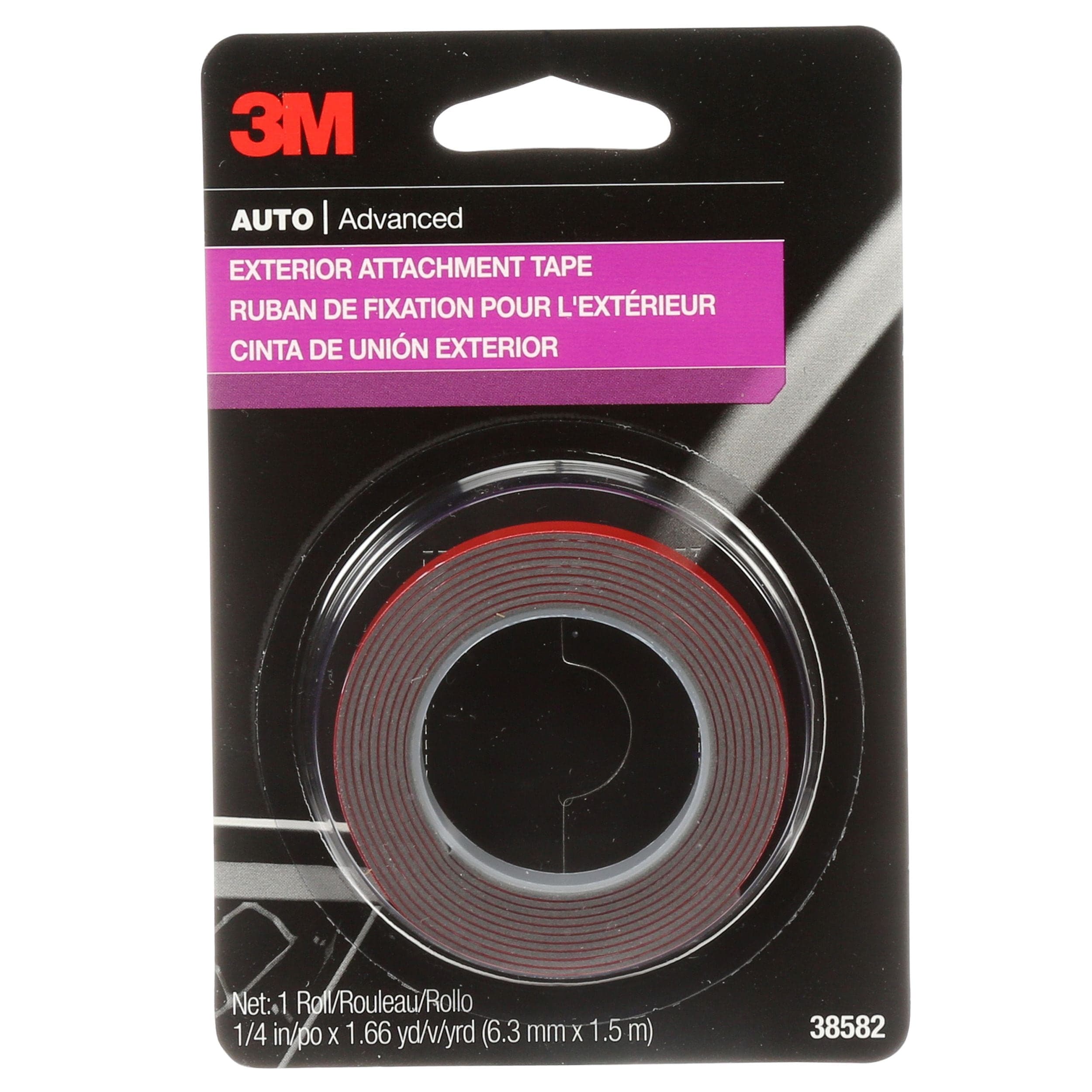 3M Auto Molding Tape, 1/4-in x 5-ft