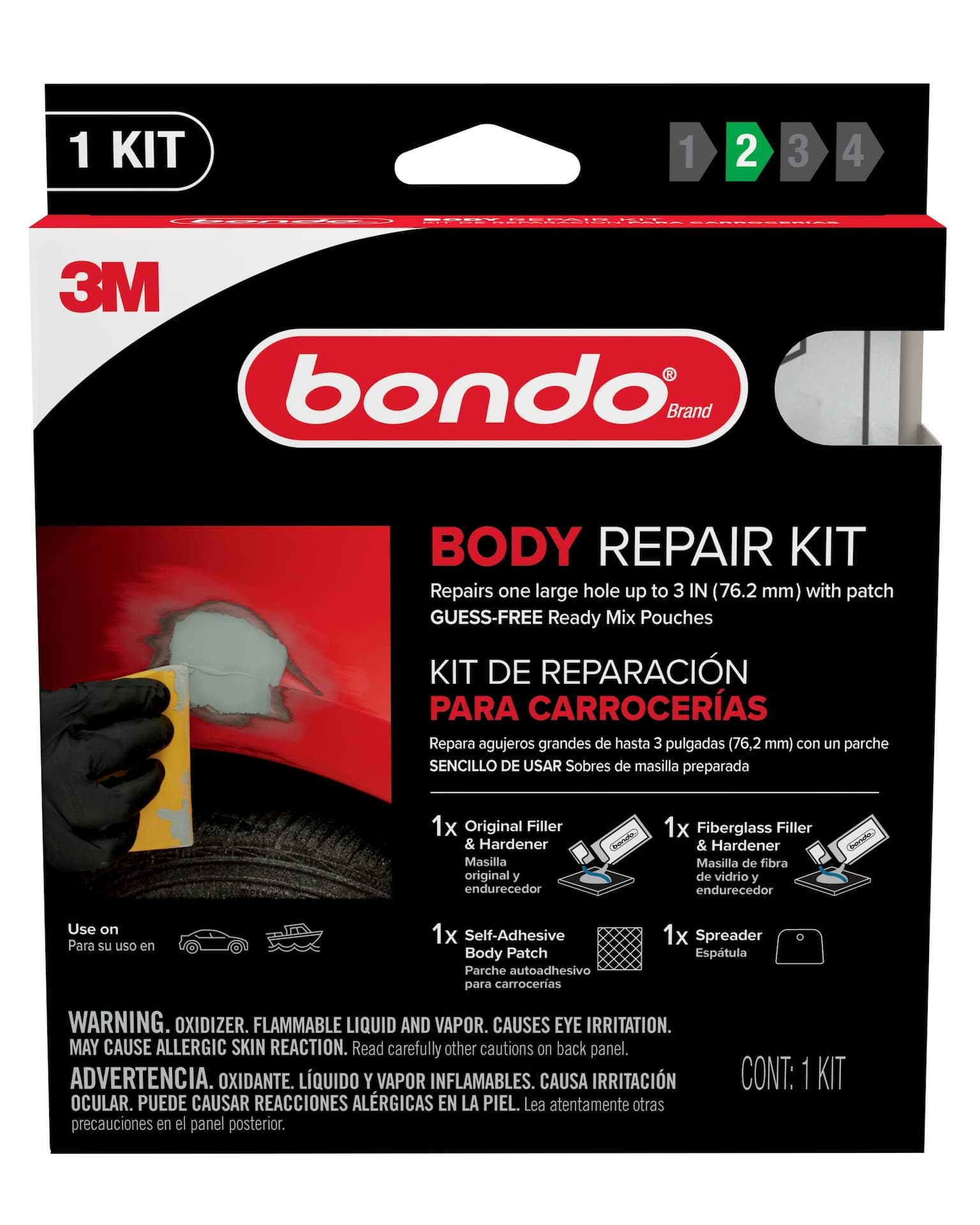 Bondo® Fiberglass Reinforced Automotive Body Filler Ready Mix Pouches