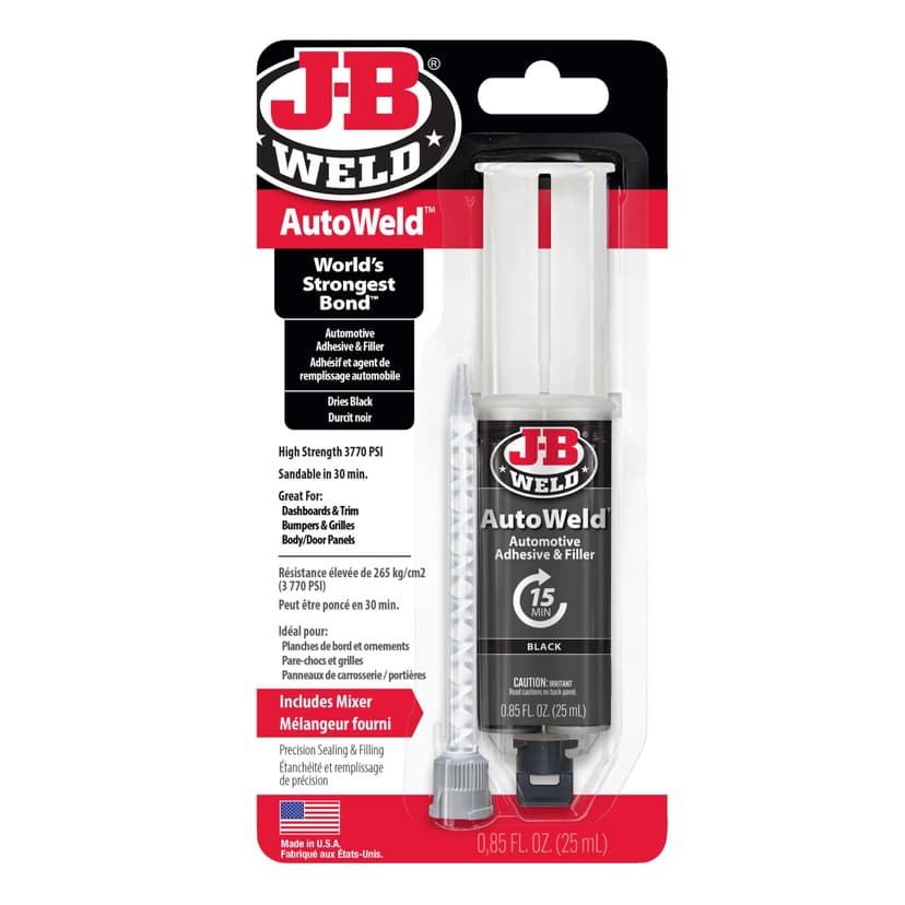 J-B Weld AutoWeld Automotive Adhesive & Filler, Black, 25-ml