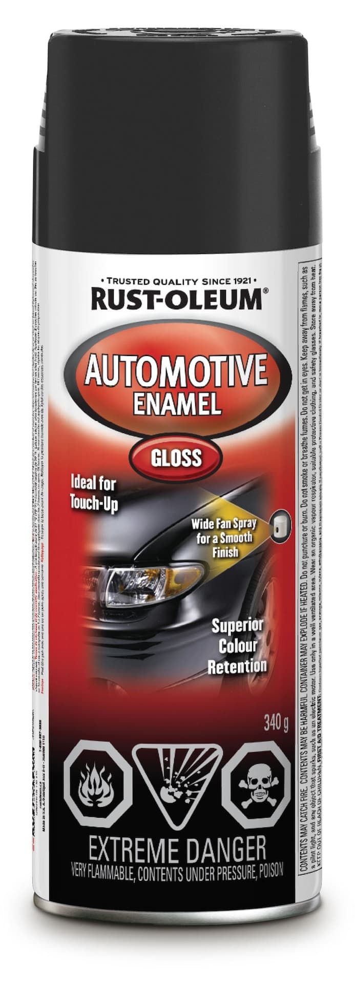 Rust-Oleum® Automotive Gloss Enamel, Black, 340-g