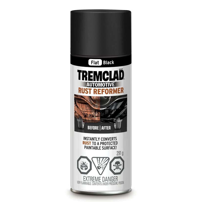 Tremclad Automotive Rust Reformer Spray, Flat Black, 291-g