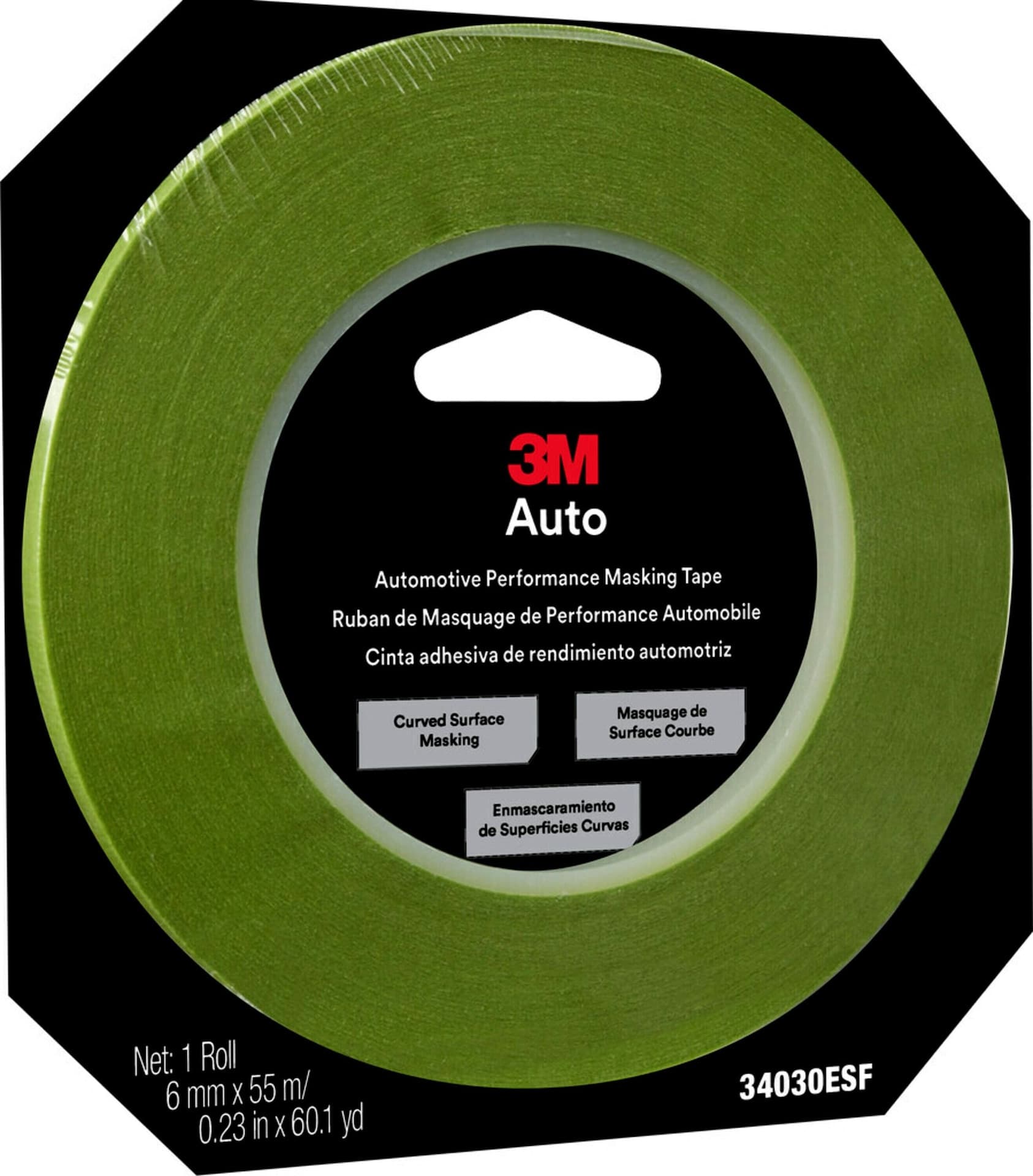 3M Automotive Performance Masking Tape, 6-mm x 55-m
