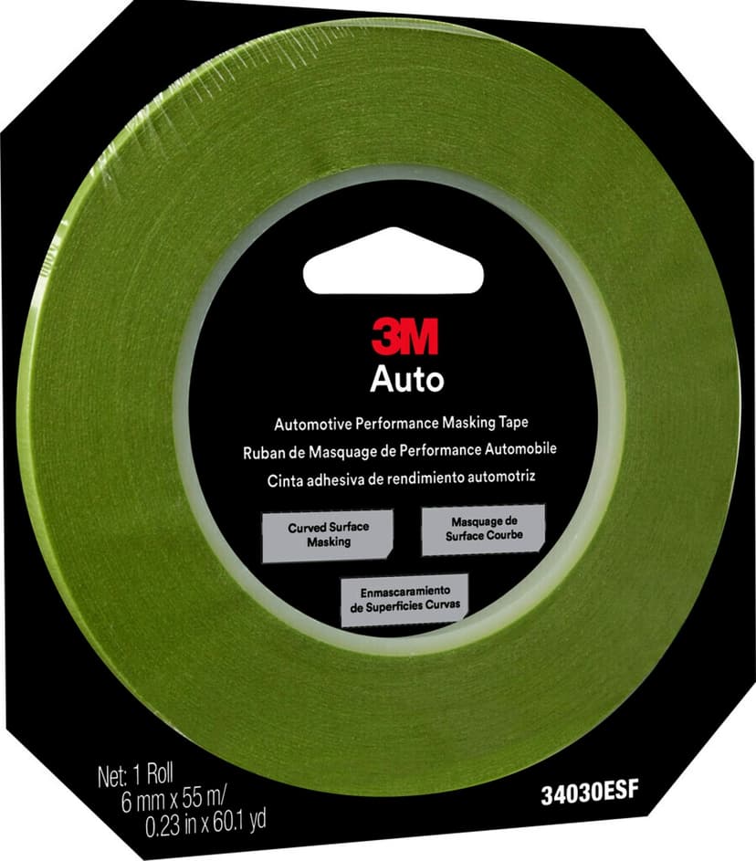 3M Automotive Performance Masking Tape, 6-mm x 55-m