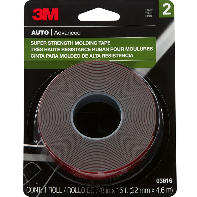 3M Automotive Super Strength Molding Tape, 22-mm x 4.5-m