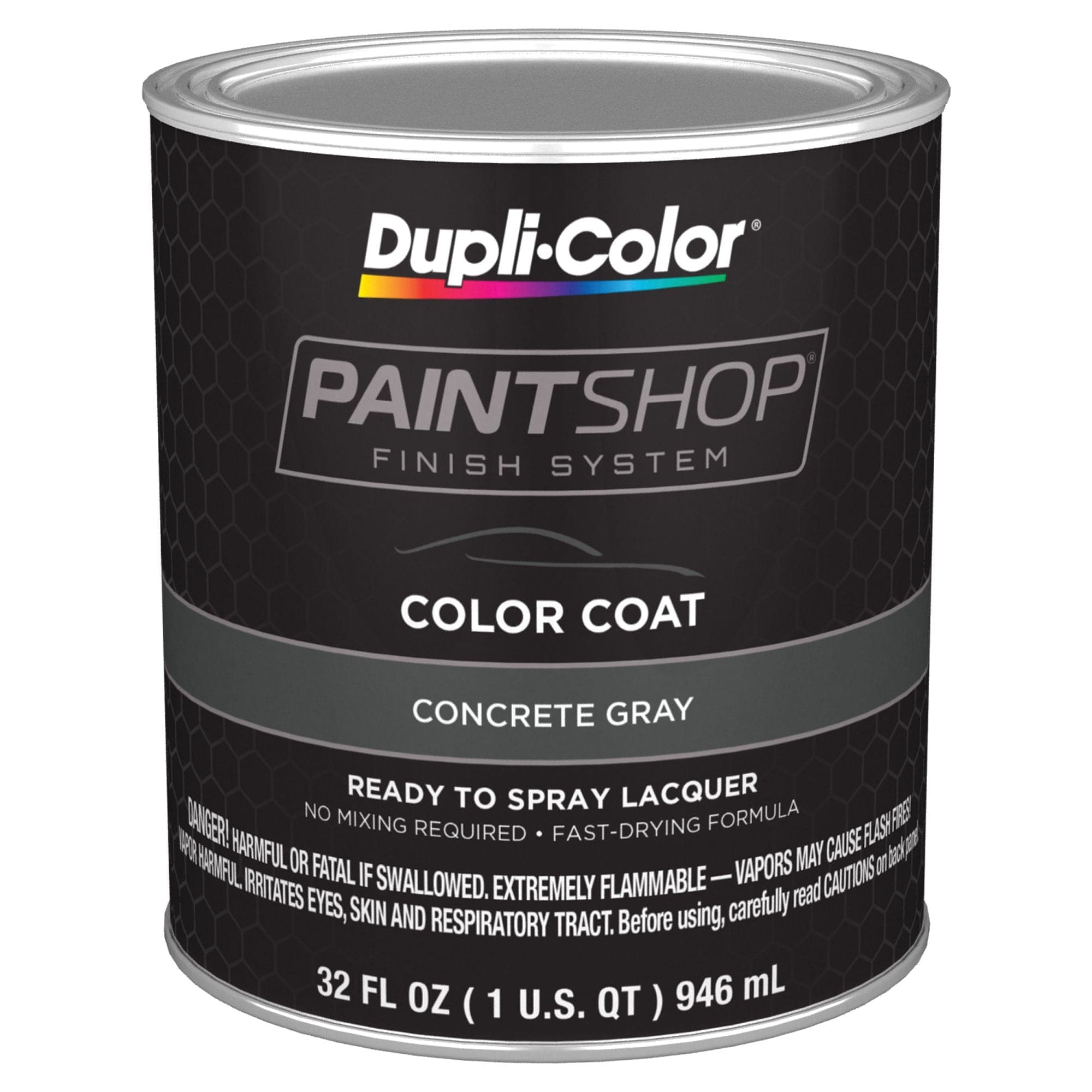 Dupli-Color Paint Shop Color Coat Ready-to-Spray Paint Lacquer, Concrete Gray, 946-ml