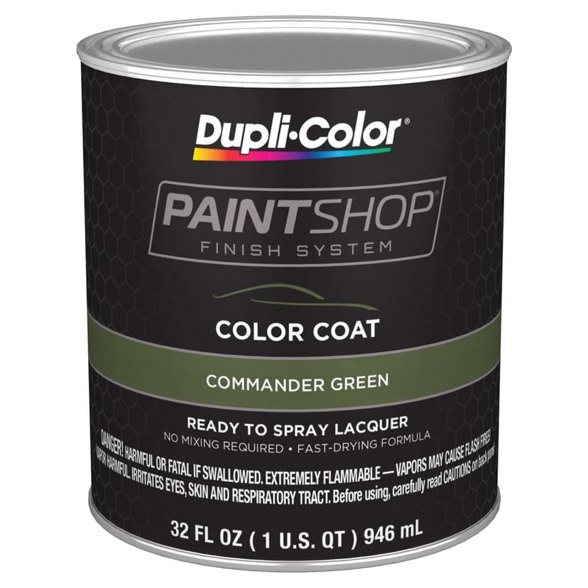 Dupli-Color Paint Shop Color Coat Ready-to-Spray Paint Lacquer, Commander Green, 946-ml